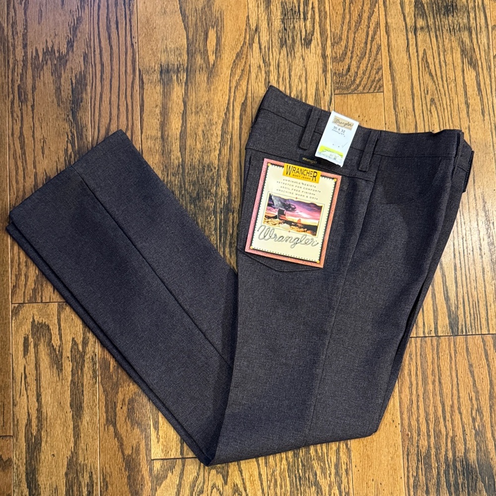 Wrangler Men's Wrancher heather brown Dress Pants jeans nwt